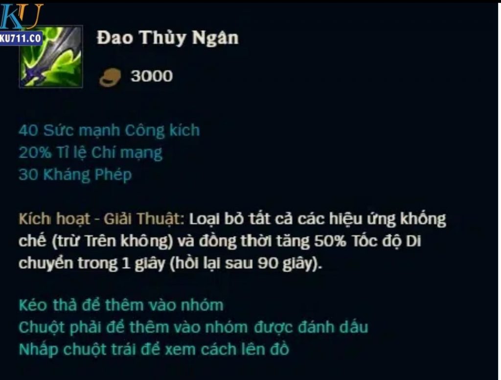 Chỉ số tỷ lệ chí mạng của Đao Thủy Ngân tỏ ra rất phù hợp với các tướng Xạ thủ